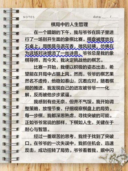 下象棋作文怎么写_小学生下象棋作文300字如何扩写到800字-第3张图片-星辰妙记