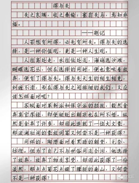 得与失作文怎么写_得与失写作技巧-第2张图片-星辰妙记
